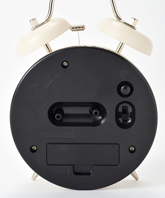 BRUNO Twin Bell Alarm Clock - White BCA024-WH