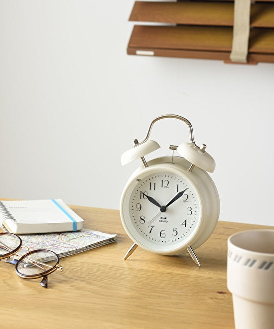 BRUNO Twin Bell Alarm Clock - White BCA024-WH