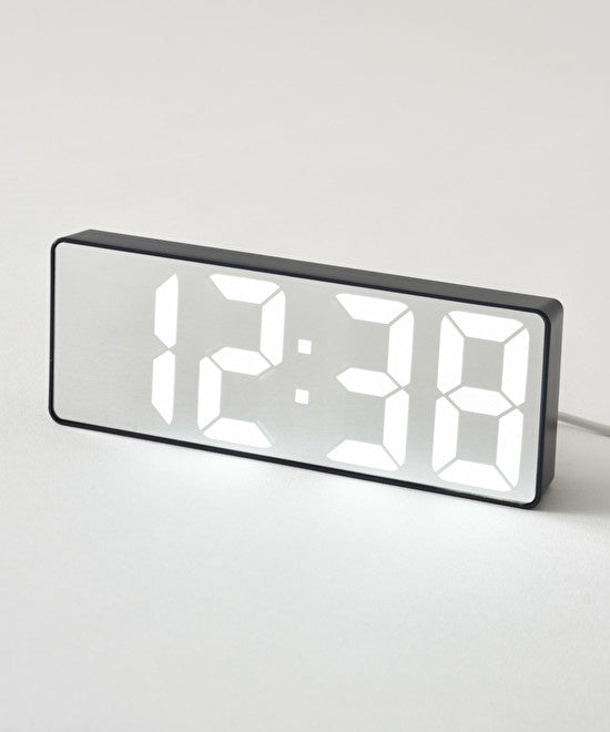 BRUNO LED Mirror Clock - Ivory BCA025-IV