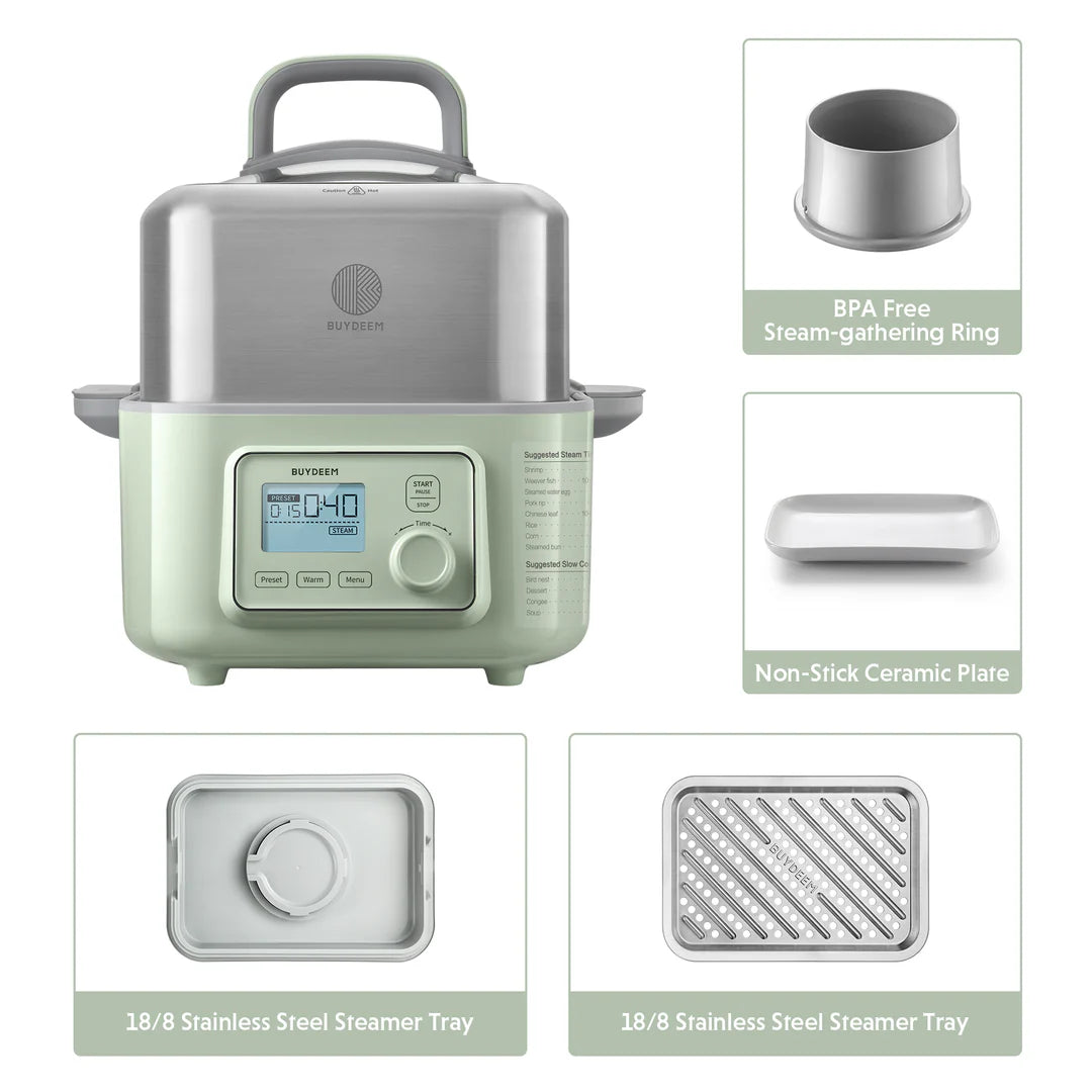 BUYDEEM Food Steamer - Green BD-G564