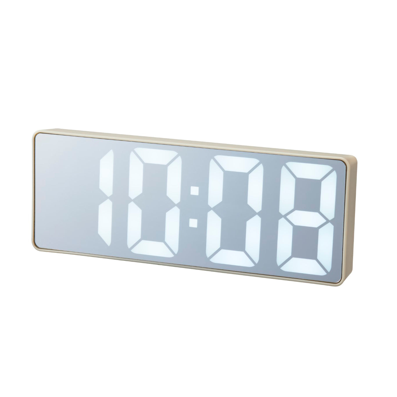 BRUNO LED Mirror Clock - Ivory BCA025-IV