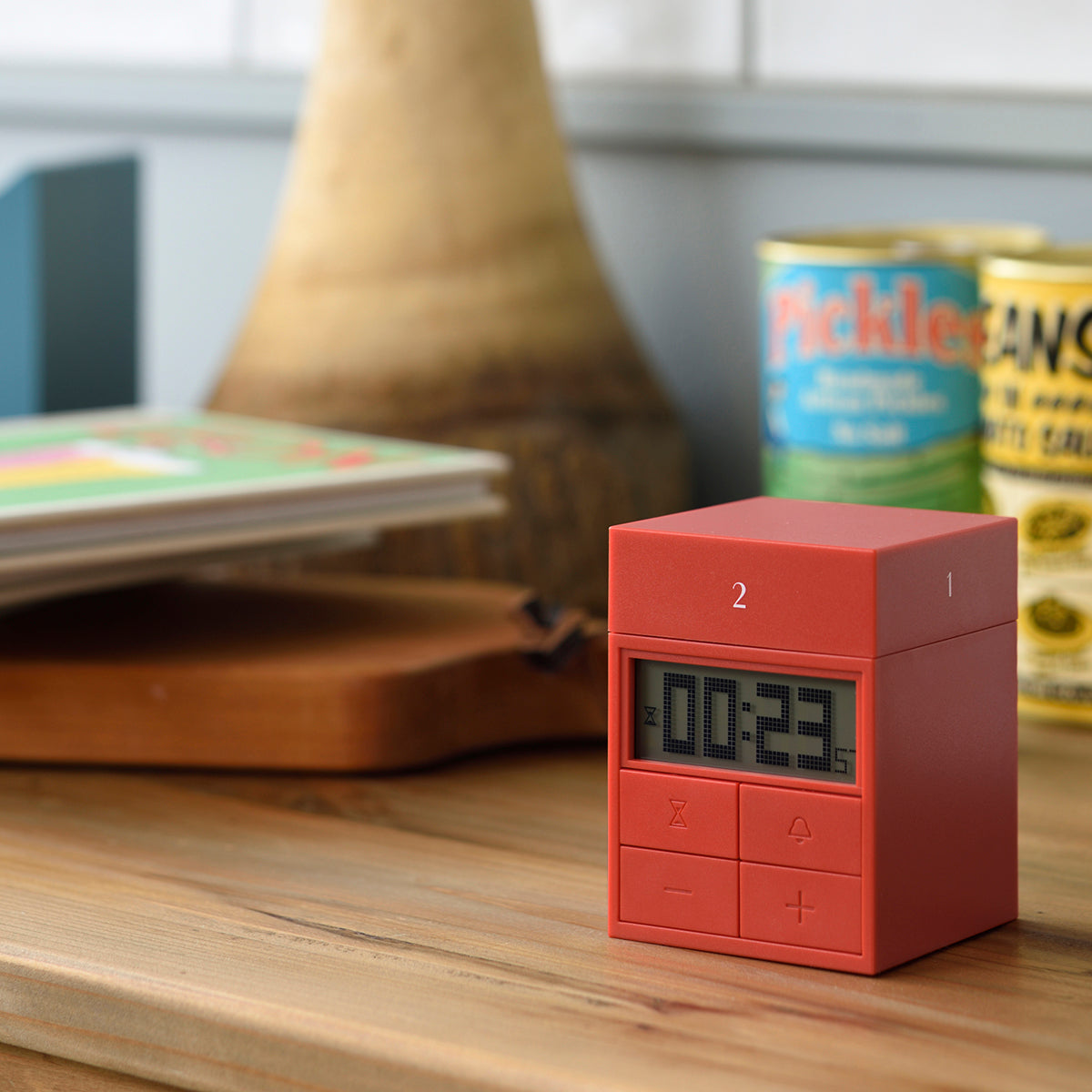 BRUNO Twist Table Clock - Red BCA026-RD
