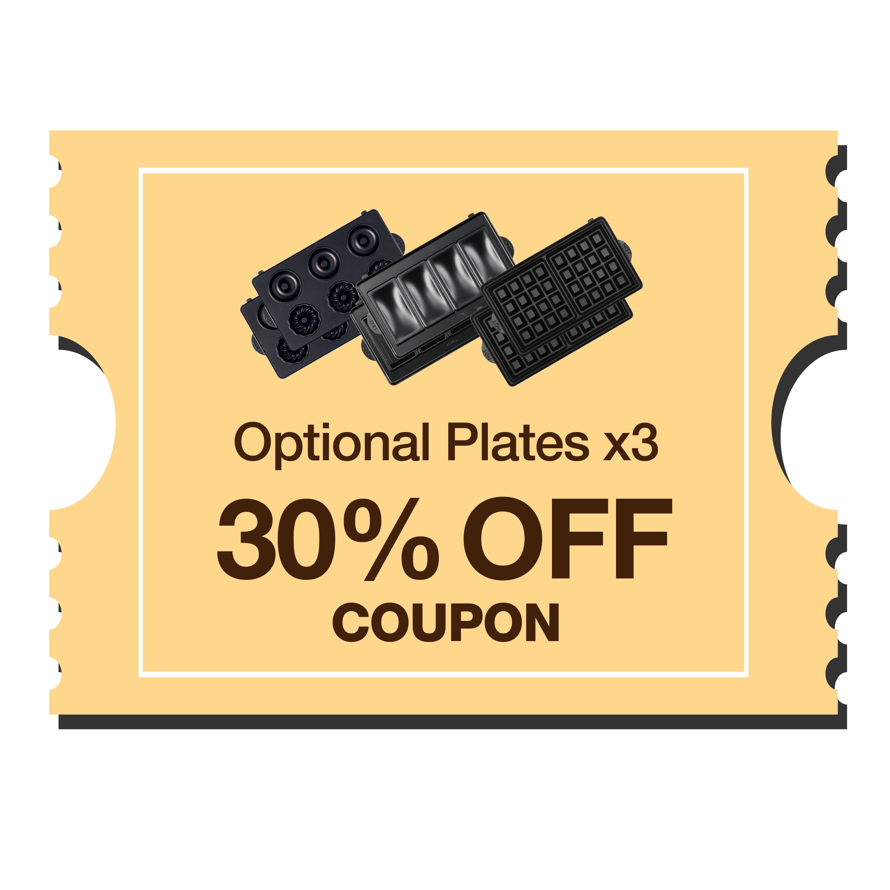 30% OFF Coupon for Vitantonio Optional Plates x3