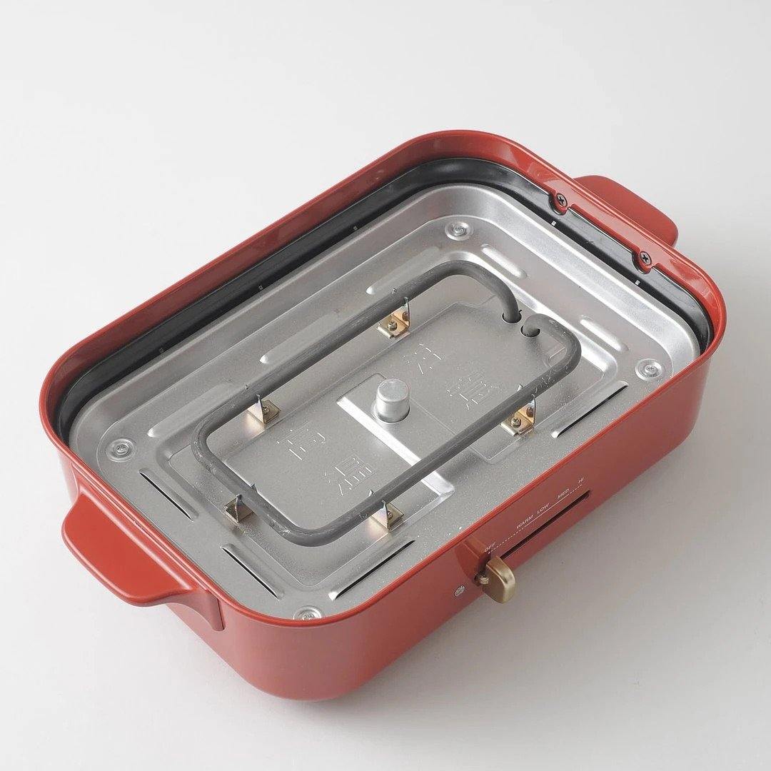 BRUNO Compact Hot Plate (Red) (bundled with 7 plates)