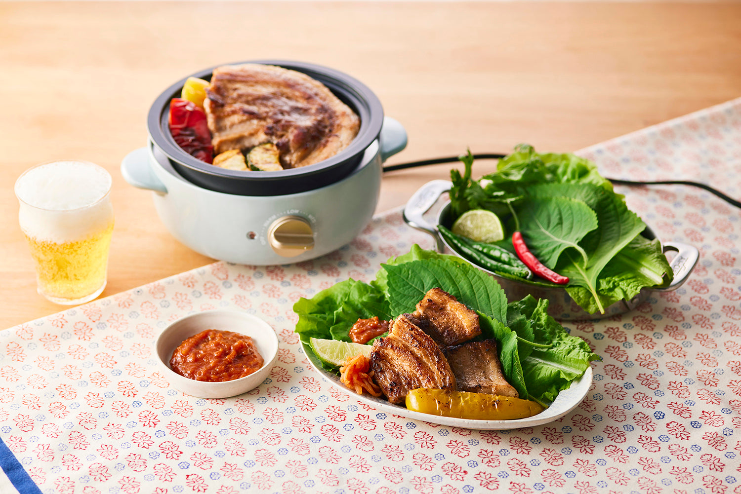 BRUNO Compact Multi Grill Pot - Blue Green BOE115-BGR