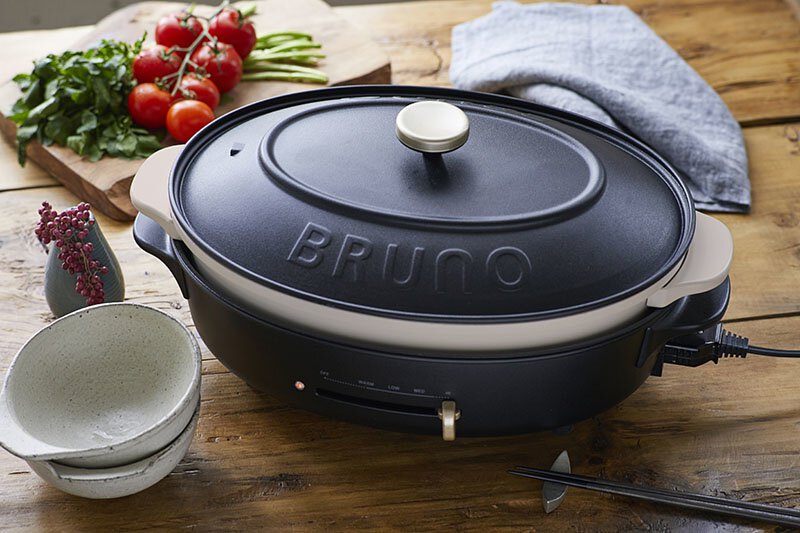 BRUNO Oval Hot Plate - Blue Gray