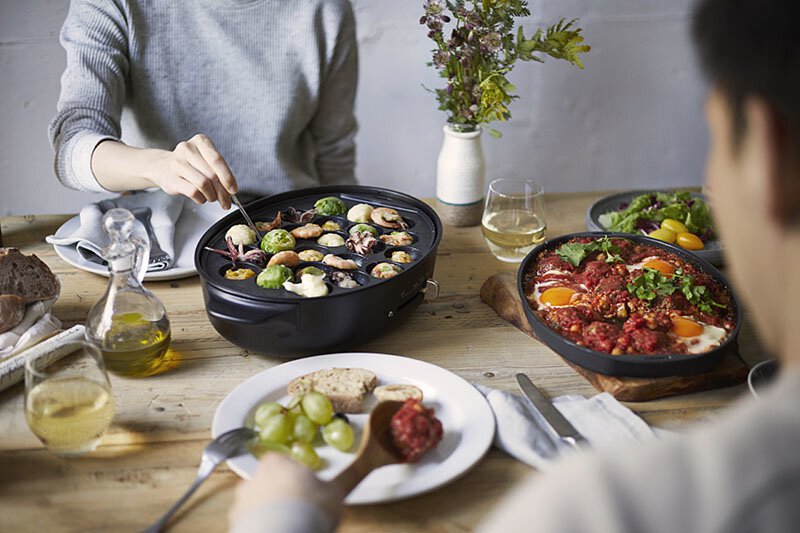 BRUNO Oval Hot Plate - Griege