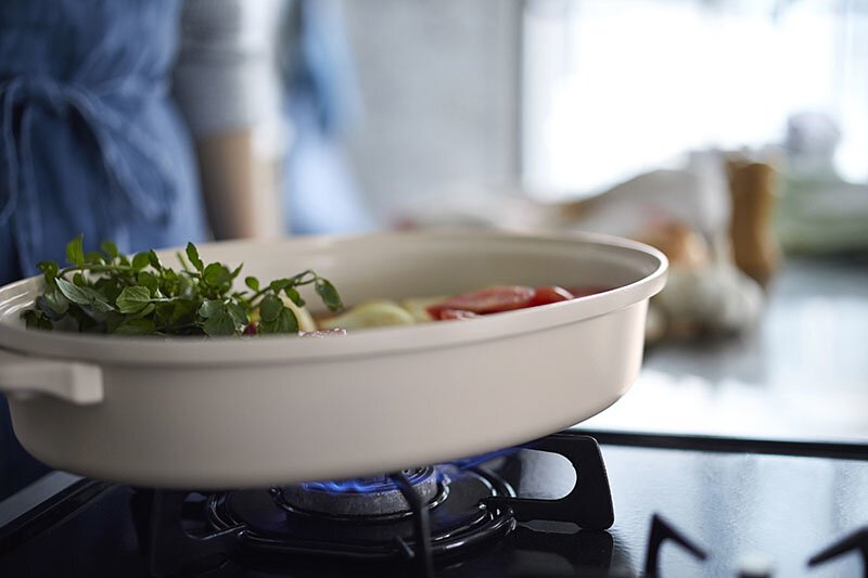 BRUNO Oval Hot Plate - Blue Gray