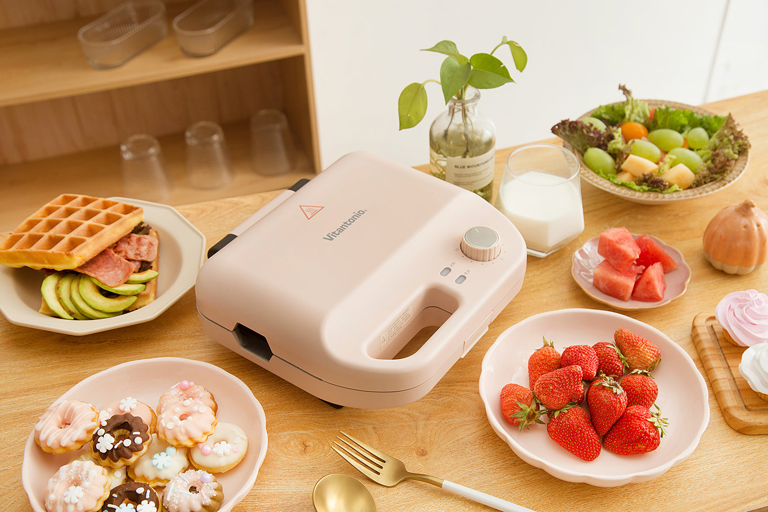 Vitantonio Waffle & Hot Sand Maker - Pink