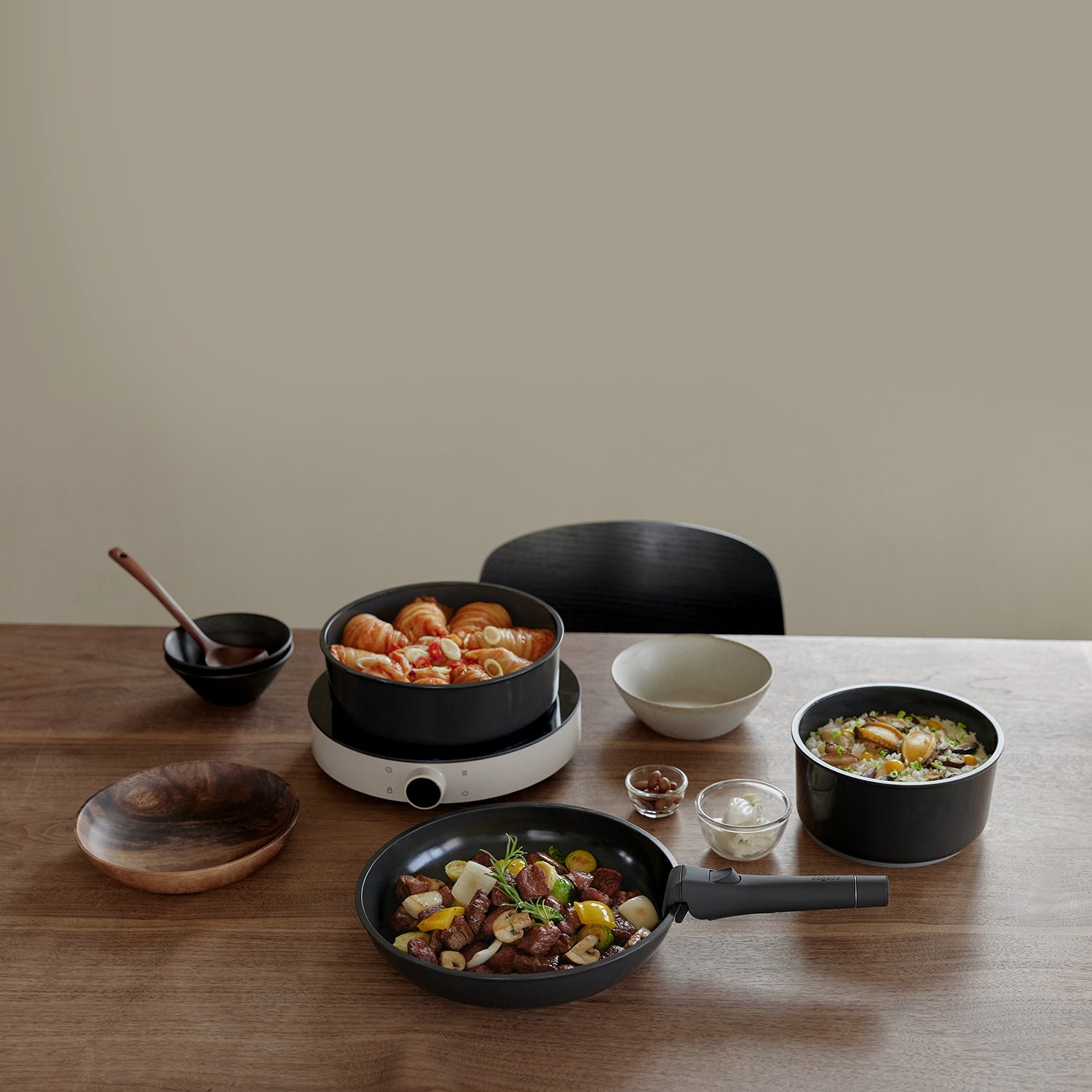 dogado Organic Cookware 6P Set - Granite Gray (JBAA-2110)
