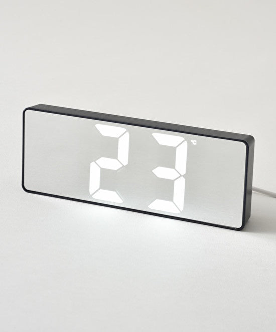 BRUNO LED Mirror Clock - Ivory BCA025-IV