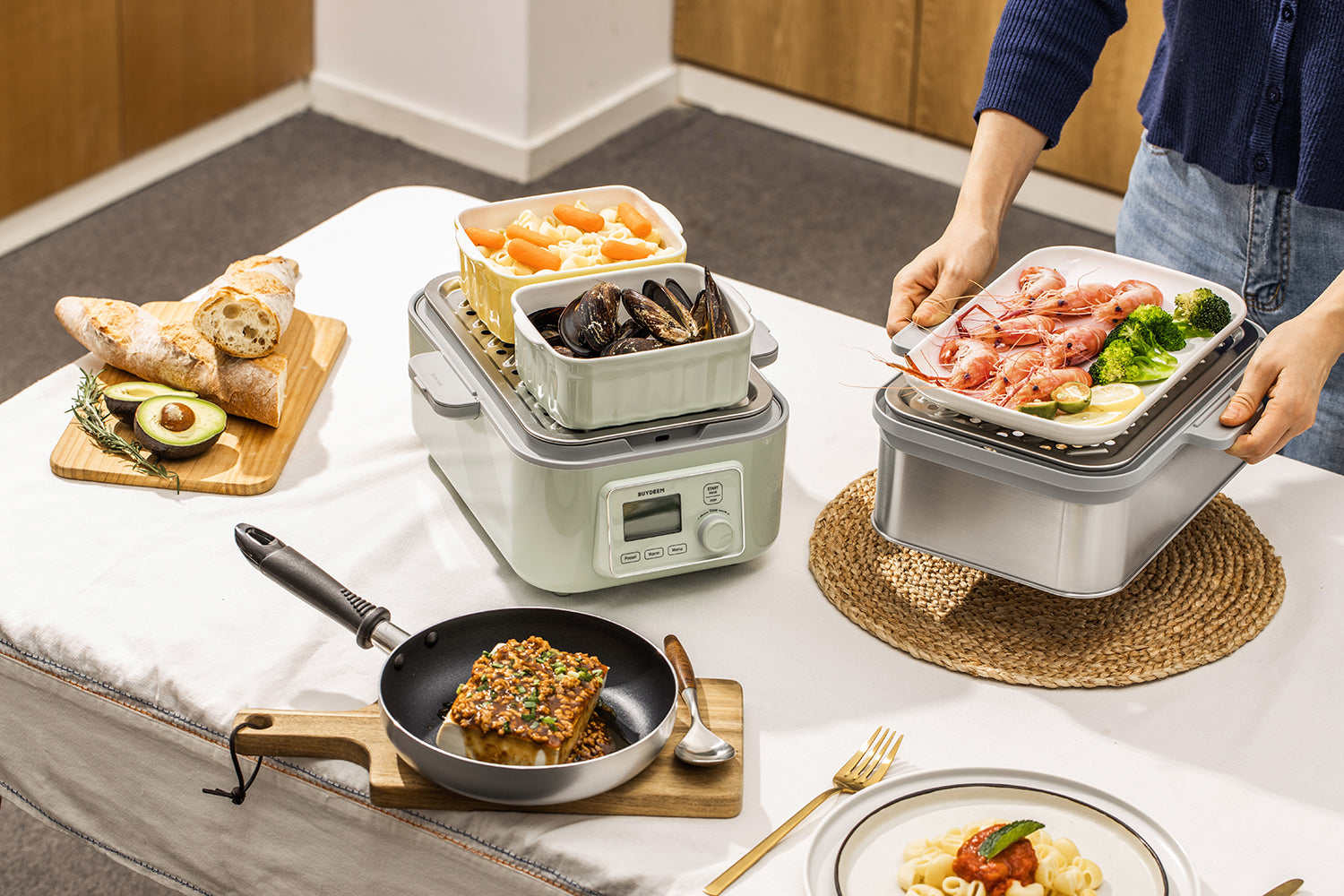 BUYDEEM Food Steamer - Green BD-G564
