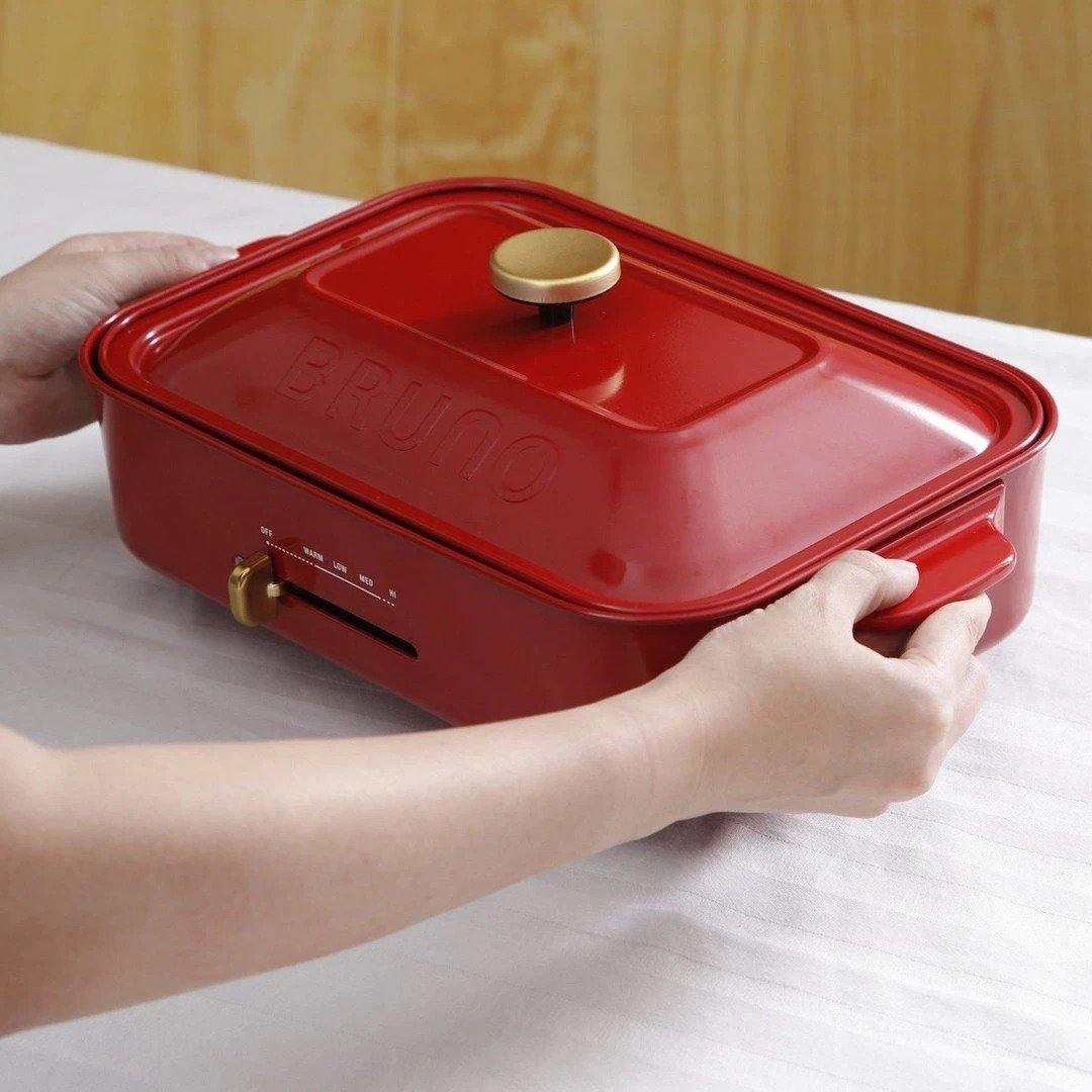 BRUNO Compact Hot Plate (Red) (bundled with 5 plates)