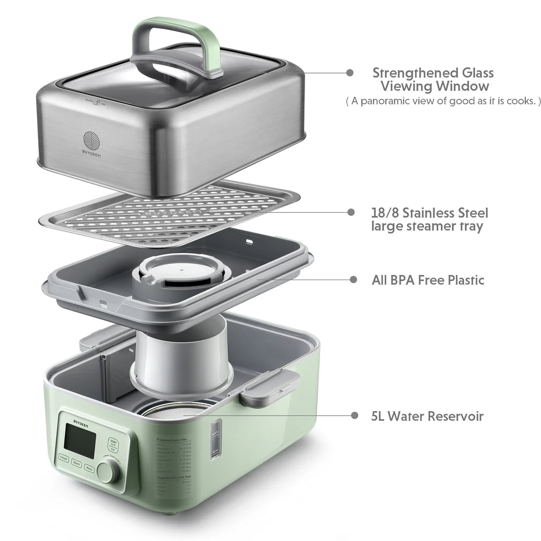 BUYDEEM Food Steamer - Green BD-G564