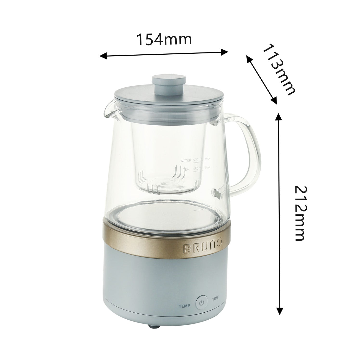 BRUNO Compact Kettle - Blue Gray